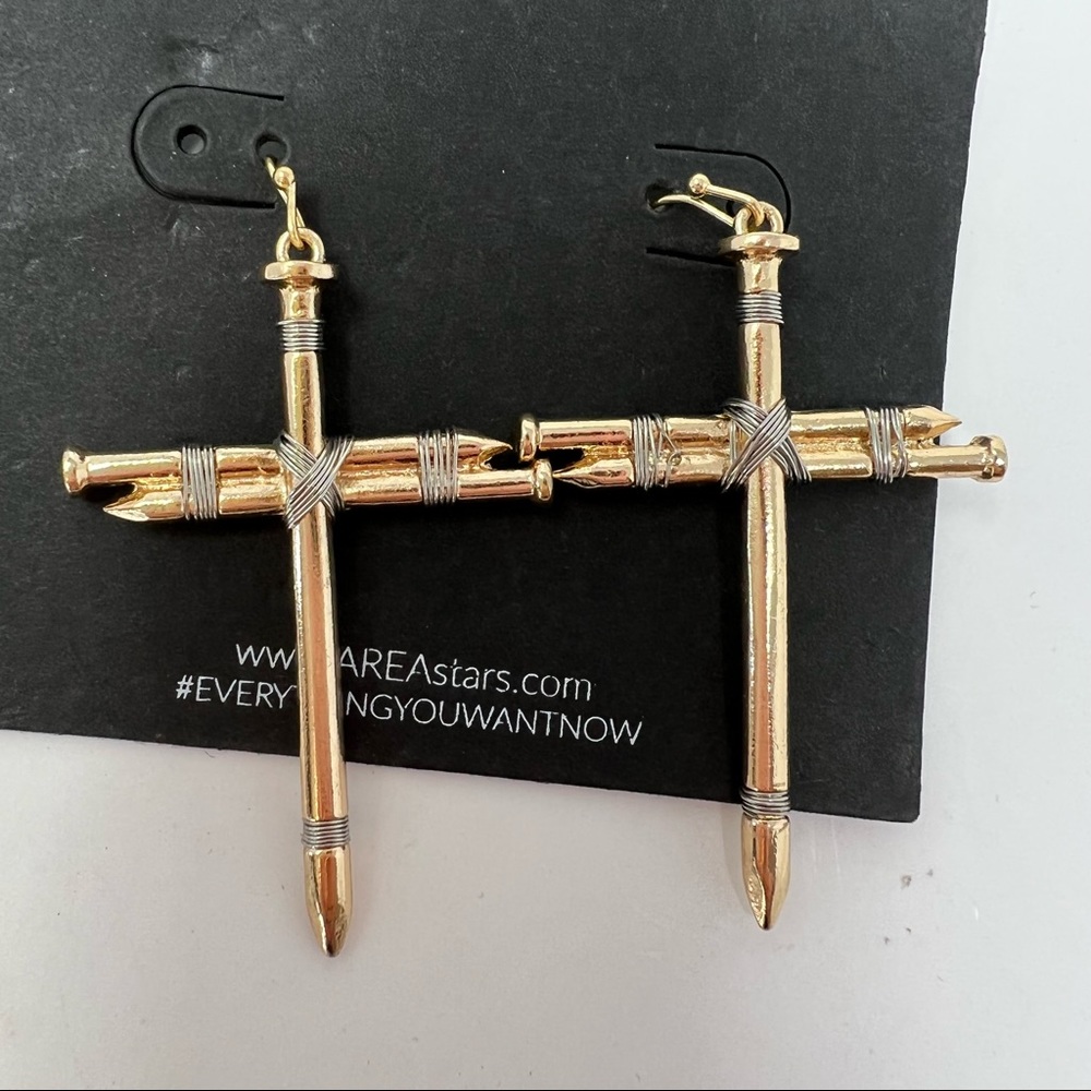 AREA Nordstrom cross earrings